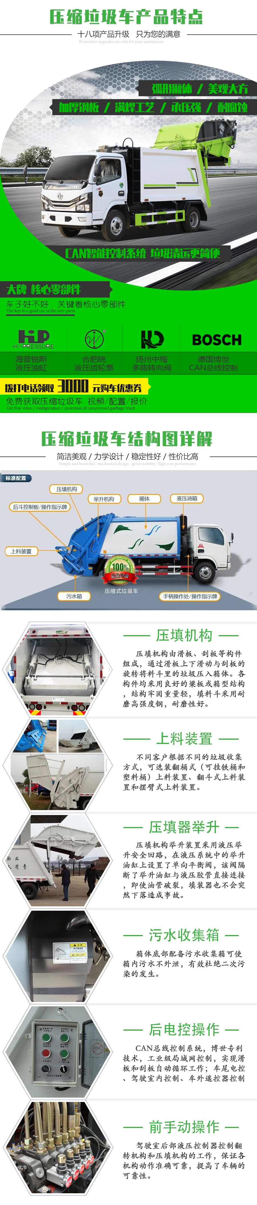 國六小福瑞卡 6方 壓縮垃圾車